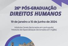 XXVI Pós-Graduação em Direitos Humanos na UC com inscrições abertas