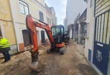 Obras na rua Dr. Santos Rocha